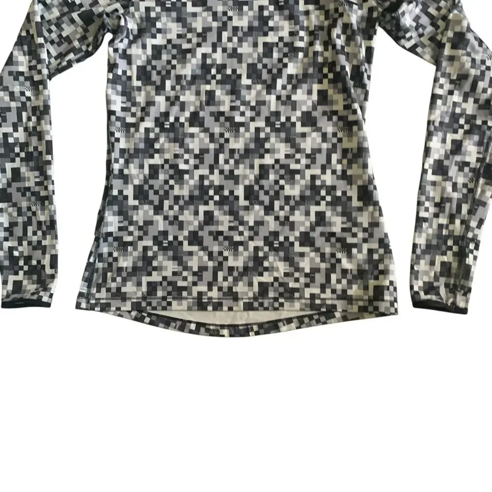 Nike Pro Dri Fit Women's Size M Glitch Pixel Training Camo Hooded T-Shirt